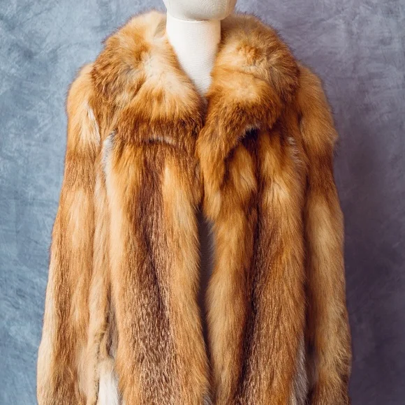 Vintage red Fox real fur coat - Picture 2 of 6